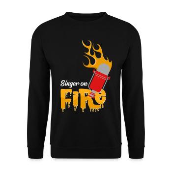 Sänger - Unisex Pullover - Schwarz - Vorne - Alina (178cm) & Michal (187cm)
