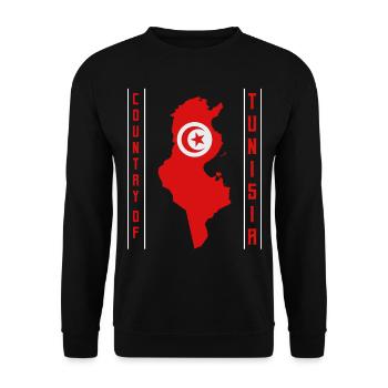 Tunisia - Unisex Sweatshirt - black - Front - Alina (178cm) & Michal (187cm)