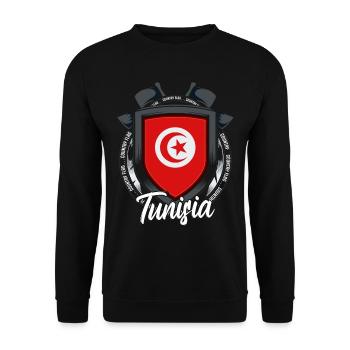Tunisia - Unisex Sweatshirt - black - Front - Alina (178cm) & Michal (187cm)