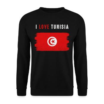 Tunisia - Unisex Sweatshirt - black - Front - Alina (178cm) & Michal (187cm)