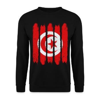 Tunisia - Unisex Sweatshirt - black - Front - Alina (178cm) & Michal (187cm)