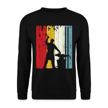 Rétro cadeau de forgeron Forge Forge - Sweat-shirt Unisexe - noir - Devant - Alina (178cm) & Michal (187cm)