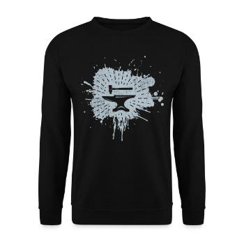 Cadeau de forgeron Forge d'art Forge - Sweat-shirt Unisexe - noir - Devant - Alina (178cm) & Michal (187cm)