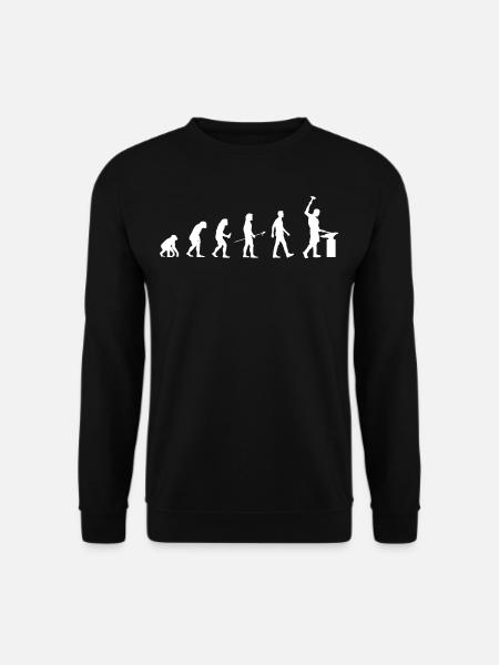 Cadeau de forgeron homme évolution - Sweat-shirt Unisexe - noir