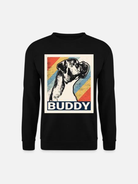 Boxer retro Geschenk Shirt - Unisex Pullover - Schwarz