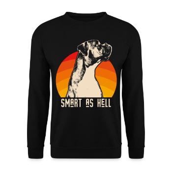 Boxer retro gift shirt - Unisex Sweatshirt - black - Front - Alina (178cm) & Michal (187cm)