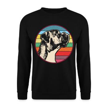 Boxer retro gift shirt - Unisex Sweatshirt - black - Front - Alina (178cm) & Michal (187cm)