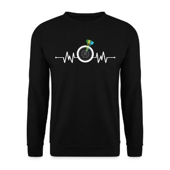 Fléchettes Dartboard Heartbeat Dart Player Gift EKG - Sweat-shirt Unisexe - noir - Devant - Alina (178cm) & Michal (187cm)