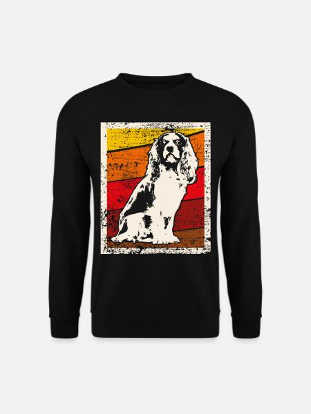 Cavalier King Charles Spaniel retro Geschenk Shirt - Unisex Pullover - Schwarz