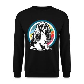 Chemise cadeau rétro Cavalier King Charles Spaniel - Sweat-shirt Unisexe - noir - Devant - Alina (178cm) & Michal (187cm)
