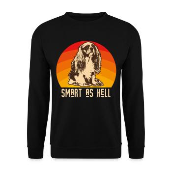 Chemise cadeau rétro Cavalier King Charles Spaniel - Sweat-shirt Unisexe - noir - Devant - Alina (178cm) & Michal (187cm)