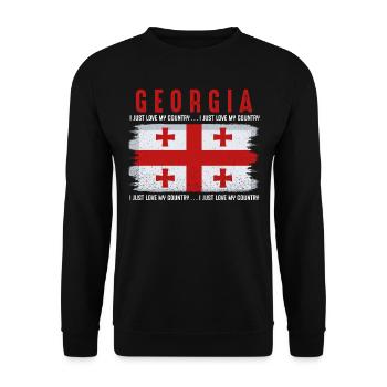 Georgien - Unisex Pullover - Schwarz - Vorne - Alina (178cm) & Michal (187cm)