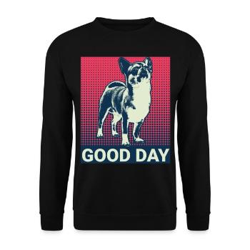 Chihuahua retro gift shirt - Unisex Sweatshirt - black - Front - Alina (178cm) & Michal (187cm)