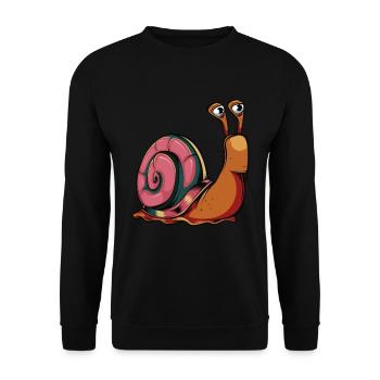 Escargot de dessin animé - Sweat-shirt Unisexe - noir - Devant - Alina (178cm) & Michal (187cm)