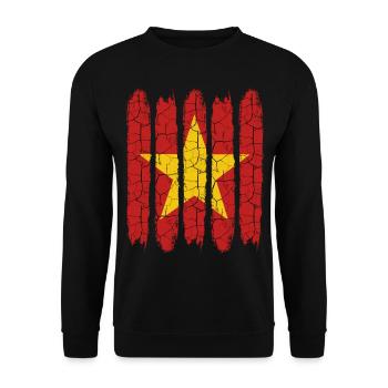 Sozialistische Republik Vietnam Cool Geschenkidee - Unisex Pullover - Schwarz - Vorne - Alina (178cm) & Michal (187cm)