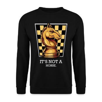 Schachspieler - Unisex Pullover - Schwarz - Vorne - Alina (178cm) & Michal (187cm)