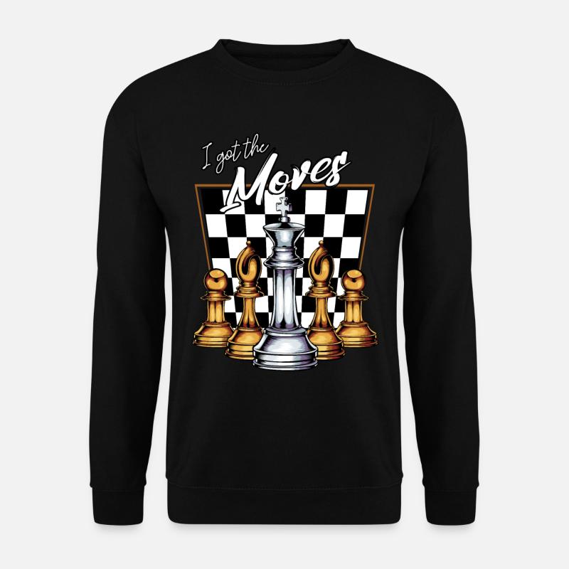 Schach Lustige Sprüche Cool Wortspiel Geschenkidee - Unisex Pullover - Schwarz