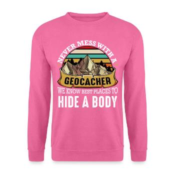 Geocaching - Unisex Pullover - Pink - Vorne