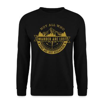 Geocaching - Sweat-shirt Unisexe - noir - Devant - Alina (178cm) & Michal (187cm)