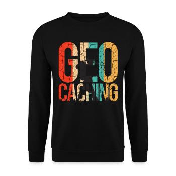 Geocaching - Unisex Pullover - Schwarz - Vorne - Alina (178cm) & Michal (187cm)