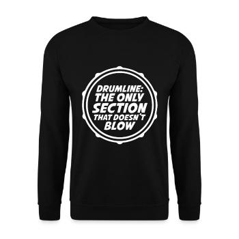 Drumline Don't Blow Drummer Marching Band Gift - Unisex Sweatshirt - black - Front - Alina (178cm) & Michal (187cm)