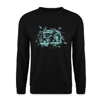 Tractor Love Farmer Gift Farming Farm Agriculture - Unisex Sweatshirt - black - Front - Alina (178cm) & Michal (187cm)