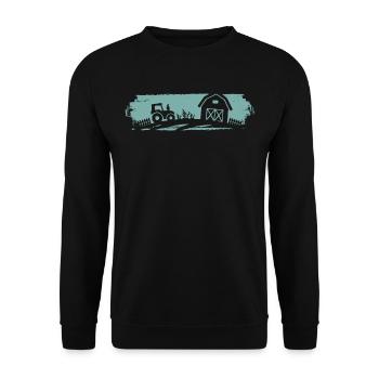 Farmer Gift Idea Tractor Farm Farming Agriculture - Unisex Sweatshirt - black - Front - Alina (178cm) & Michal (187cm)