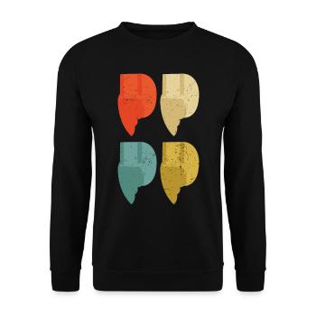 Épée de cadeau d'escrime de masque d'escrime vintage sport rétro - Sweat-shirt Unisexe - noir - Devant - Alina (178cm) & Michal (187cm)