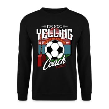 Fußballtrainer Cool Coach Lustige Sprüche Geschenk - Unisex Pullover - Schwarz - Vorne - Alina (178cm) & Michal (187cm)