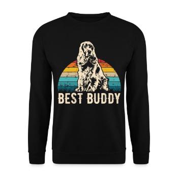 English Cocker Spaniel retro gift shirt - Unisex Sweatshirt - black - Front - Alina (178cm) & Michal (187cm)