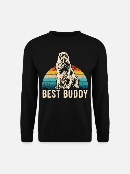 English Cocker Spaniel retro Geschenk Shirt - Unisex Pullover - Schwarz