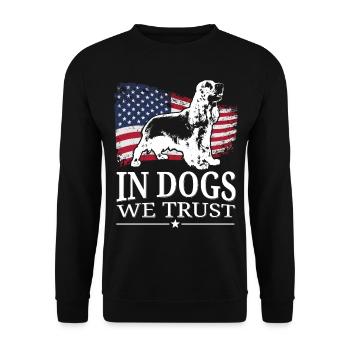 English Cocker Spaniel retro gift shirt - Unisex Sweatshirt - black - Front - Alina (178cm) & Michal (187cm)