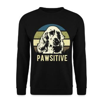 English Cocker Spaniel retro gift shirt - Unisex Sweatshirt - black - Front - Alina (178cm) & Michal (187cm)