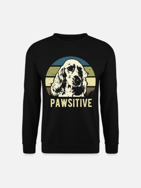 English Cocker Spaniel retro gift shirt - Unisex Sweatshirt - black