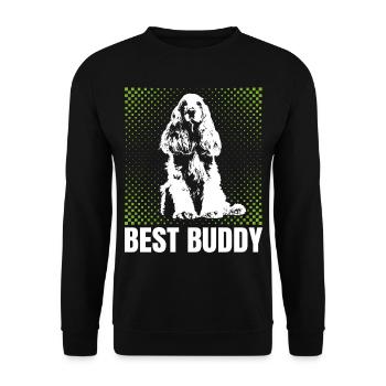 English Cocker Spaniel retro gift shirt - Unisex Sweatshirt - black - Front - Alina (178cm) & Michal (187cm)
