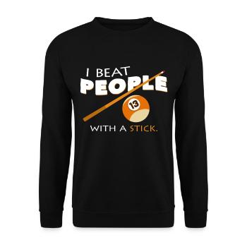 billiards - Unisex Sweatshirt - black - Front - Alina (178cm) & Michal (187cm)