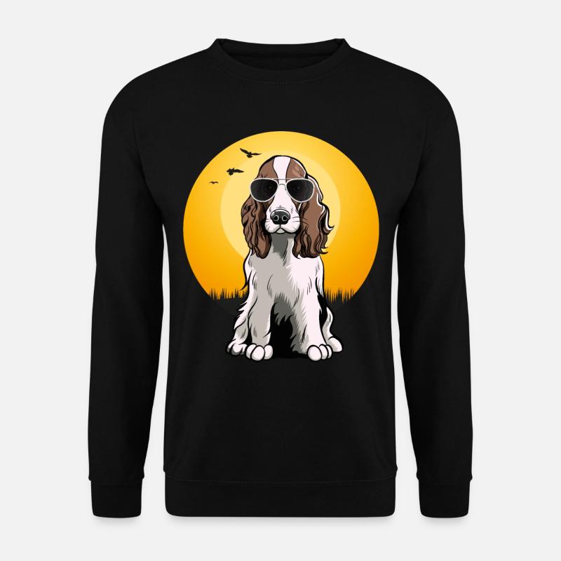 English Springer Spaniel retro gift shirt - Unisex Sweatshirt - black