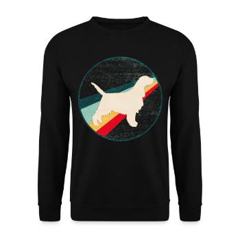 English Springer Spaniel retro gift shirt - Unisex Sweatshirt - black - Front - Alina (178cm) & Michal (187cm)