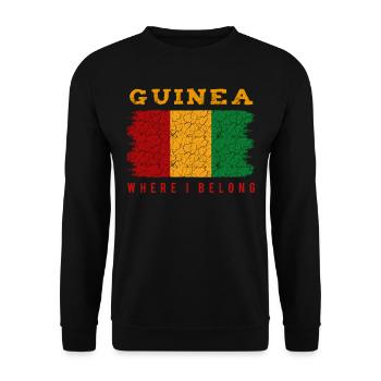 Guinée où j'appartiens Une idée de cadeau géniale - Sweat-shirt Unisexe - noir - Devant - Alina (178cm) & Michal (187cm)
