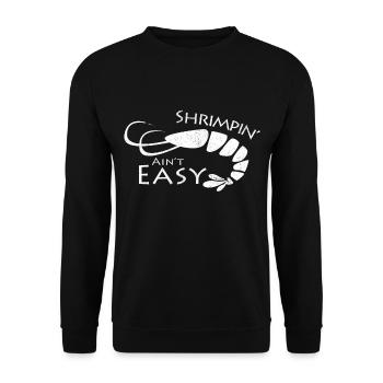 Cool Shrimp Pun Funny Sayings Gift Idea - Unisex Sweatshirt - black - Front - Alina (178cm) & Michal (187cm)