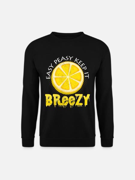Fruchtige Zitrone Lustige Sprüche Cool Geschenk - Unisex Pullover - Schwarz