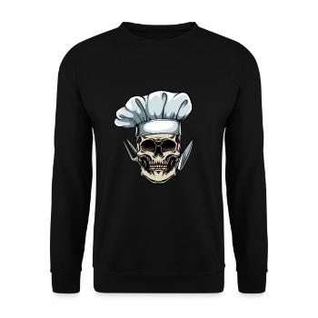 Chef de cuisine chef de cuisine - Sweat-shirt Unisexe - noir - Devant - Alina (178cm) & Michal (187cm)