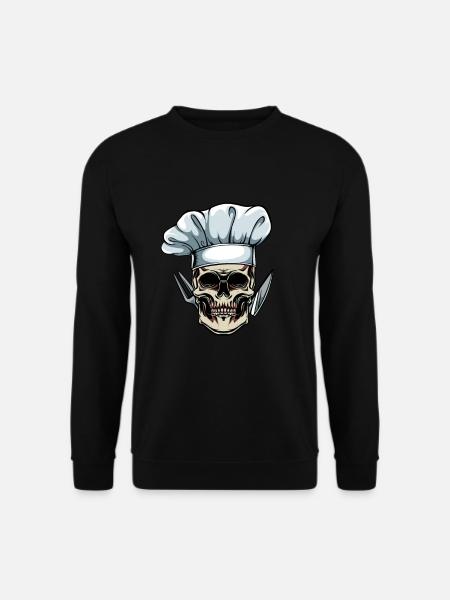 Skull chef cooking chef - Unisex Sweatshirt - black