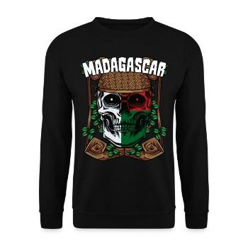 Cool Malagasy skull Madagascar gift - Unisex Sweatshirt - black - Front - Alina (178cm) & Michal (187cm)
