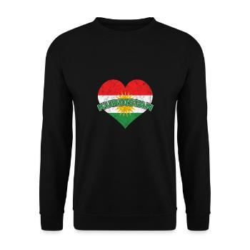 J’aime le Kurdistan - Sweat-shirt Unisexe - noir - Devant - Alina (178cm) & Michal (187cm)