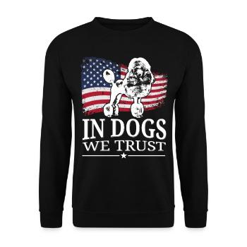 Poodle Retro Gift Shirt - Unisex Sweatshirt - black - Front - Alina (178cm) & Michal (187cm)