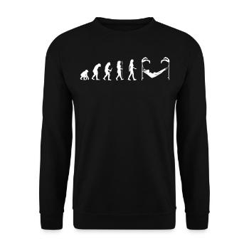 Evolution Woman Hammock Gift Idea Hammocking - Unisex Sweatshirt - black - Front - Alina (178cm) & Michal (187cm)
