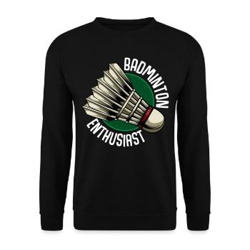 Badminton - Unisex Sweatshirt - black - Front - Alina (178cm) & Michal (187cm)