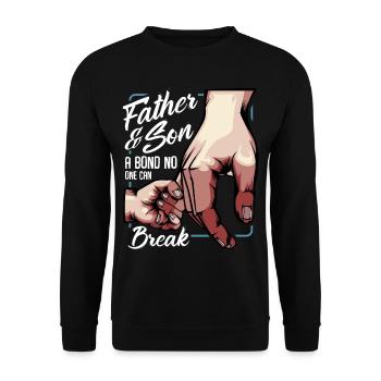 Vater und Sohn - Unisex Pullover - Schwarz - Vorne - Alina (178cm) & Michal (187cm)