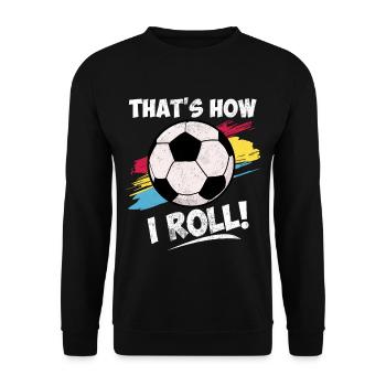 Football Funny Sayings Footballer Gift - Unisex Sweatshirt - black - Front - Alina (178cm) & Michal (187cm)
